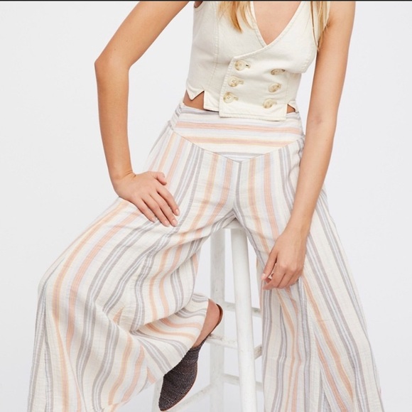 Blaire Striped Wide Leg Pants | Poshmark